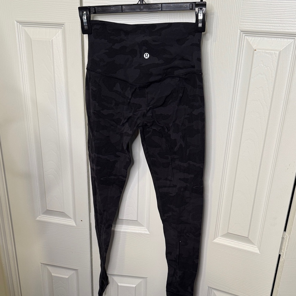 Lululemon Athletica Black Camo Leggings